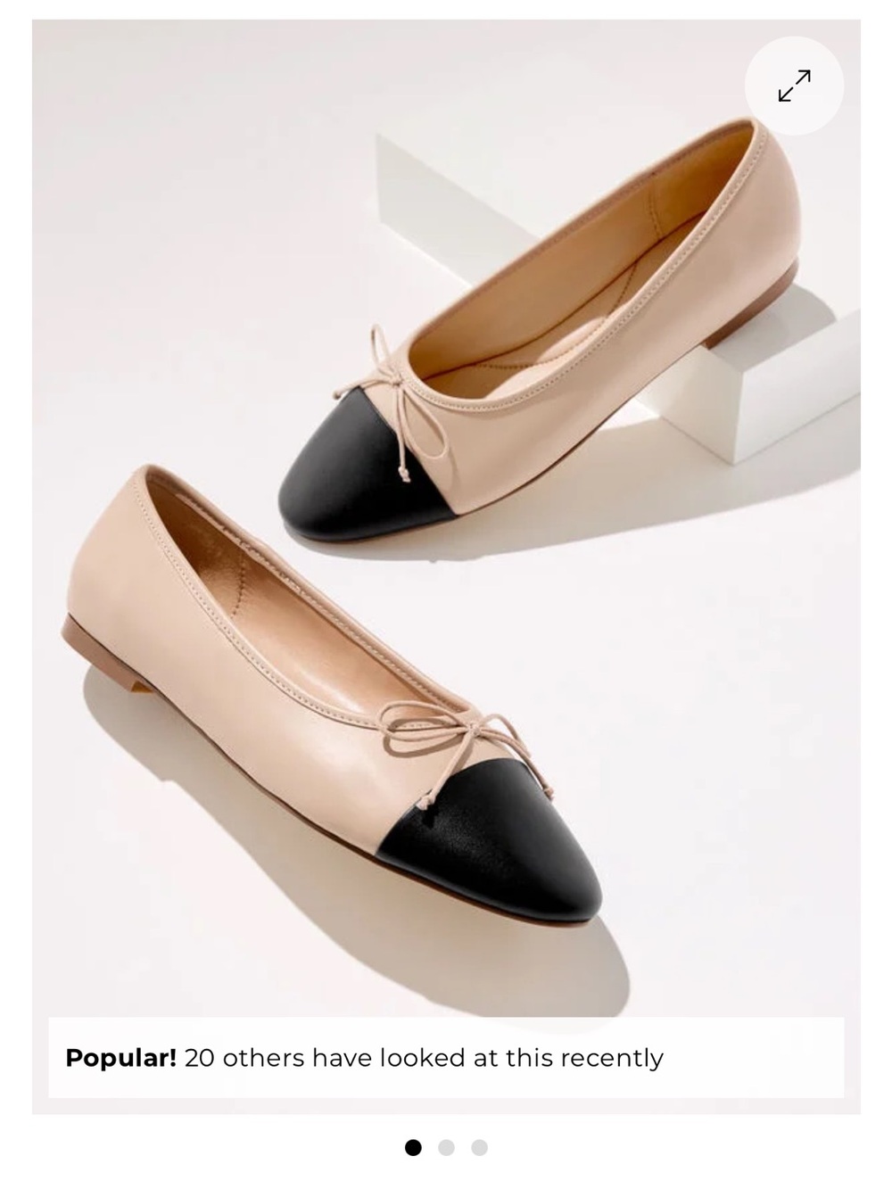 Talbots Nappa Cap-Toe Bow Ballet Flats sz. 7